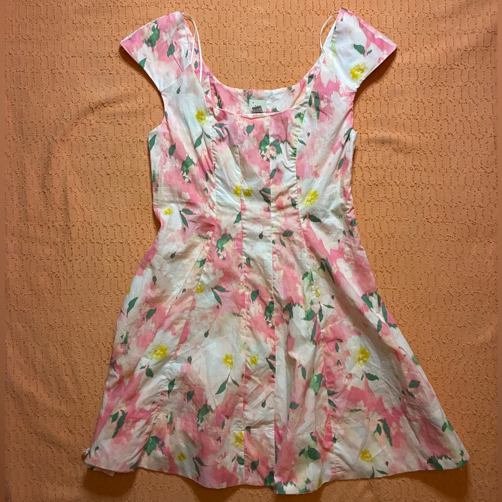 Women's Corset Woven Mini a-Line Dress - a New Day Pink Floral Size 4